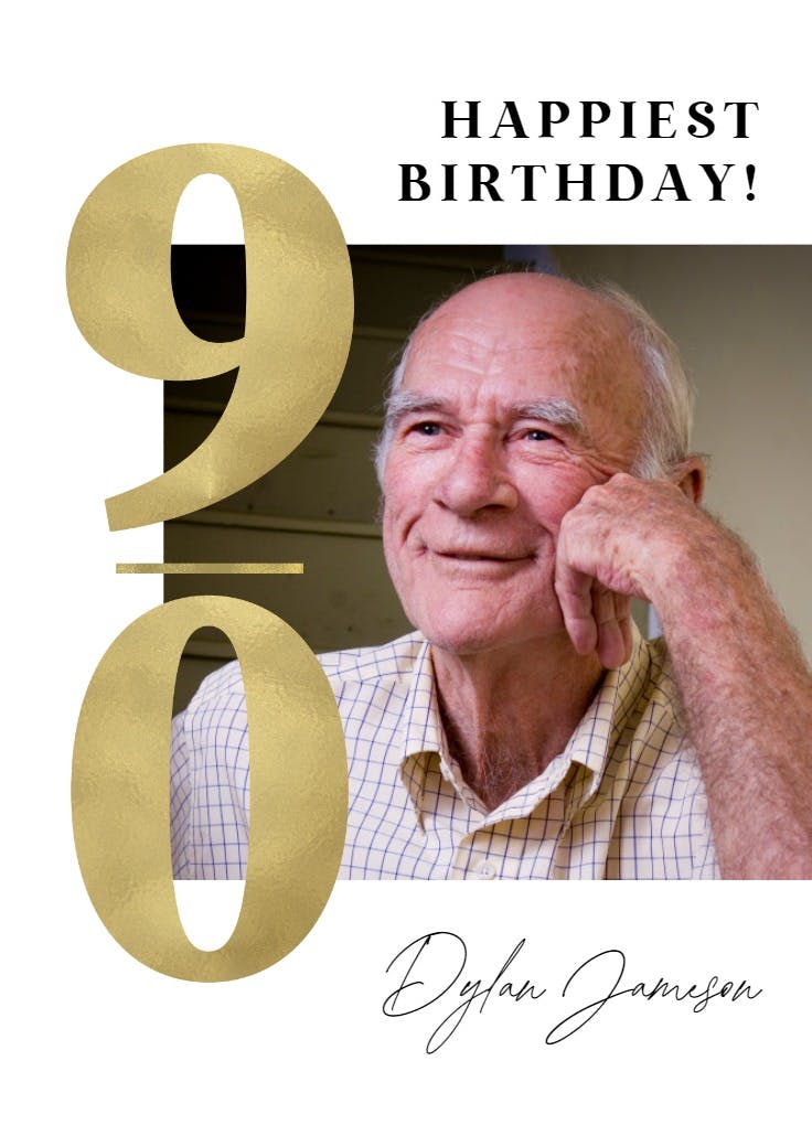Brilliant 90 - birthday card