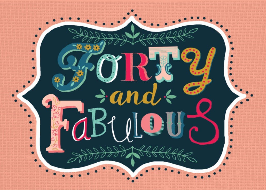 Fancy fonts 40 - birthday card
