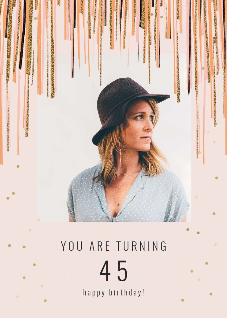 Frame shiny stripes - birthday card
