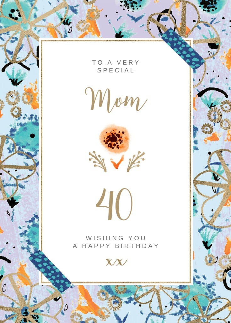 Natural frame - birthday card