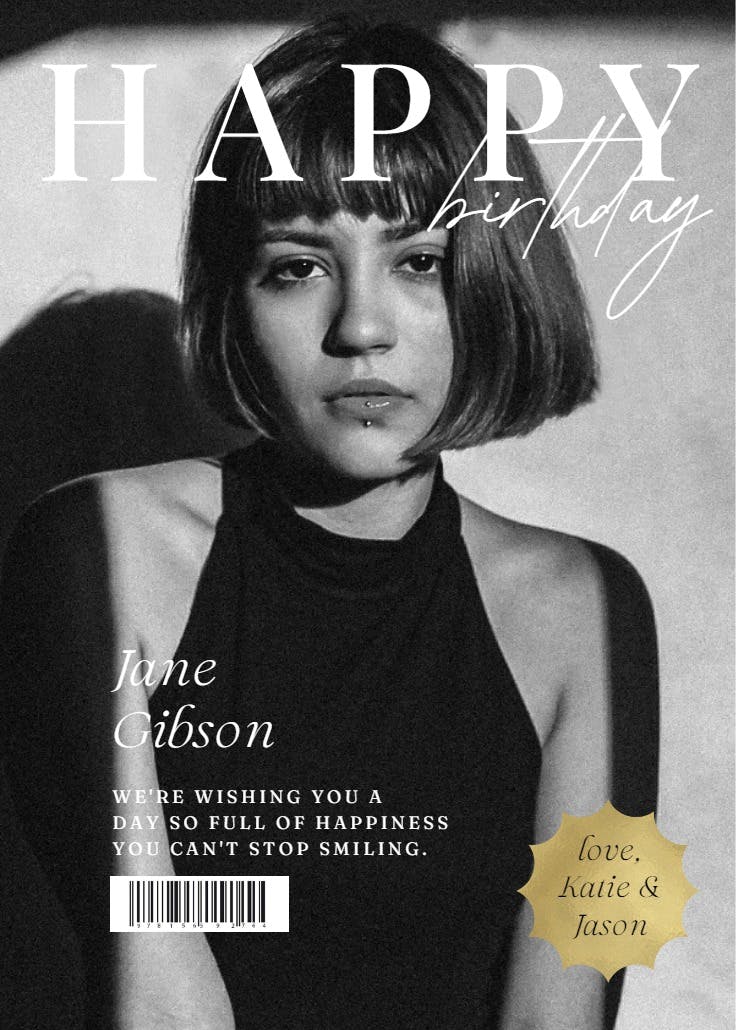 Fabulous mag - happy birthday card
