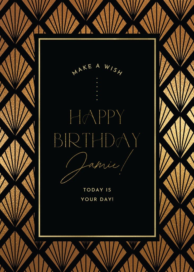 Geometric shells - happy birthday card