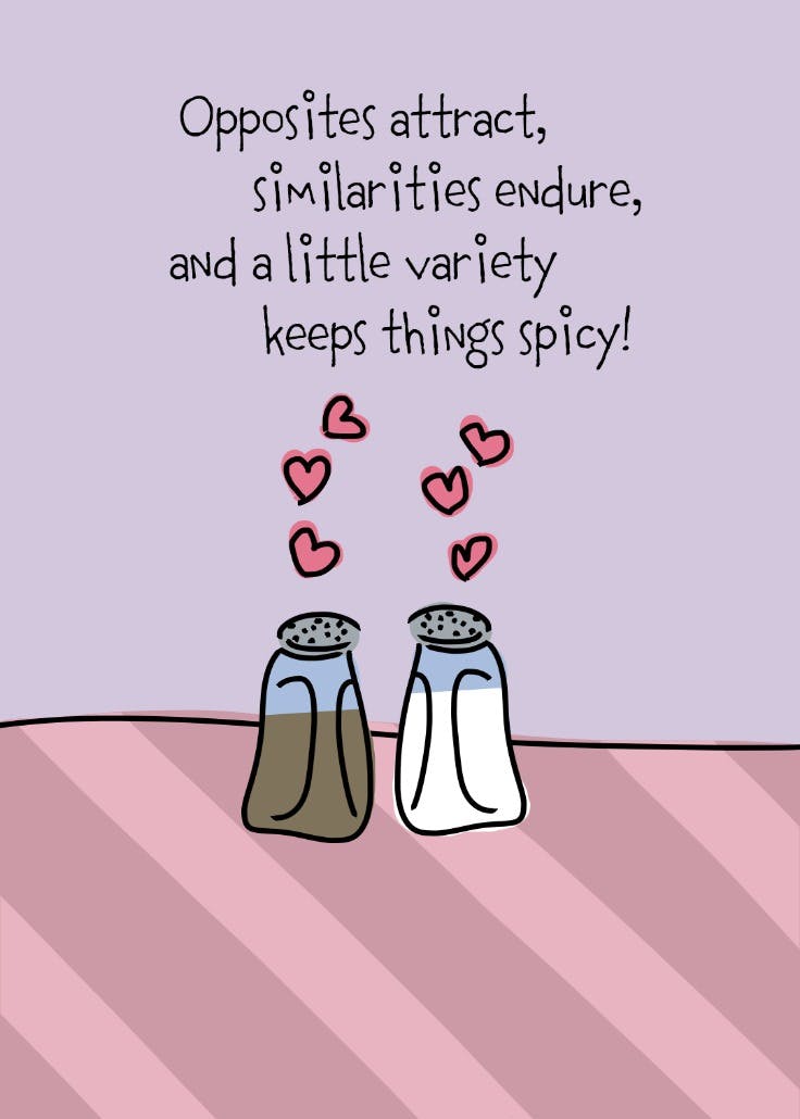 Keeping things spicy - happy anniversary card