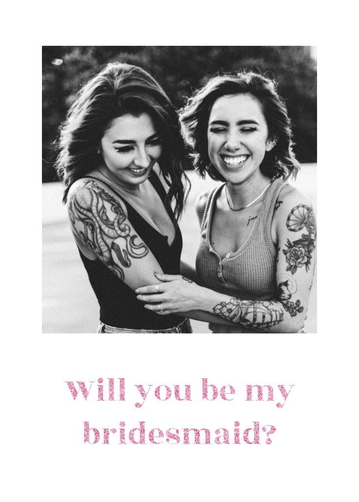 Bloom with me - tarjeta dama de honor