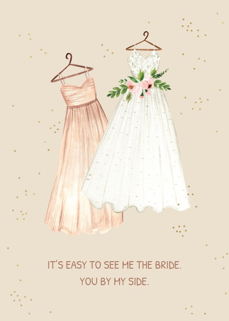 Dressed up - tarjeta dama de honor
