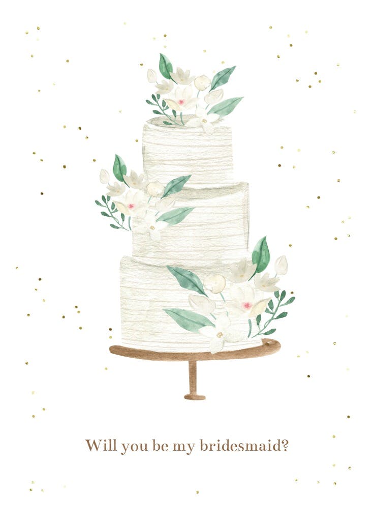 For the sake of cake - tarjeta dama de honor