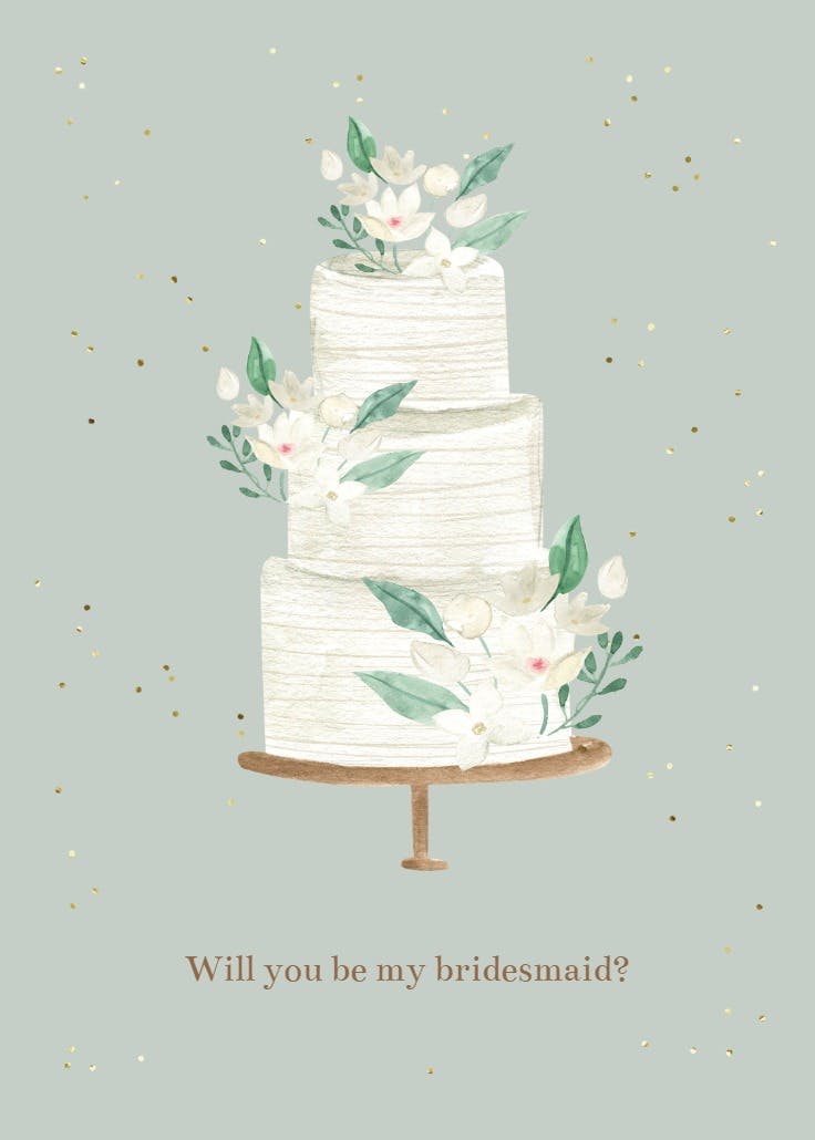 For the sake of cake - tarjeta dama de honor