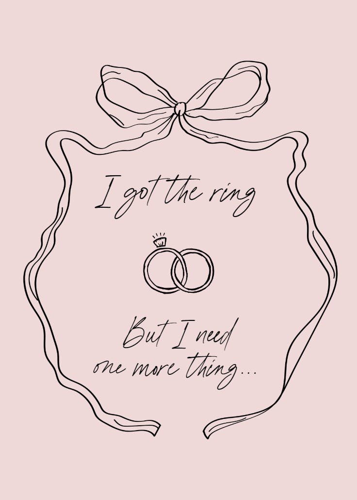 Tie the knot - tarjeta dama de honor