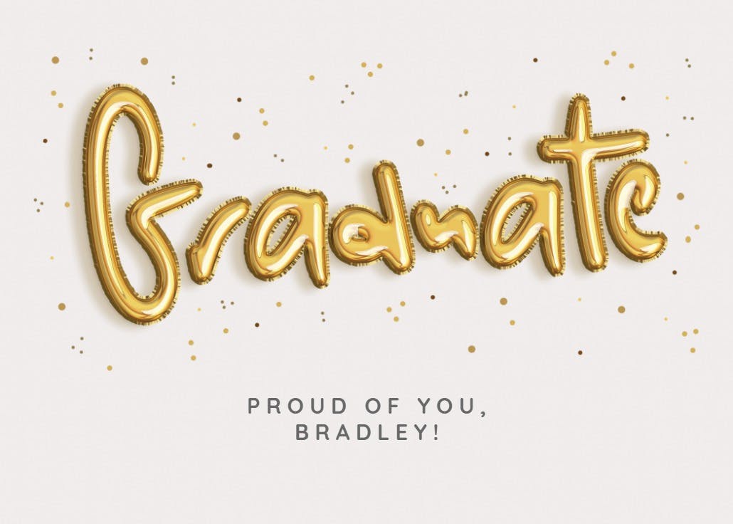 Balloons for you - tarjeta de graduación