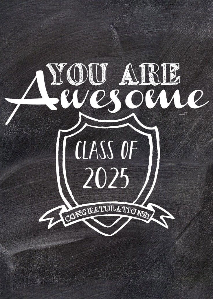 You are awesome - tarjeta de graduación