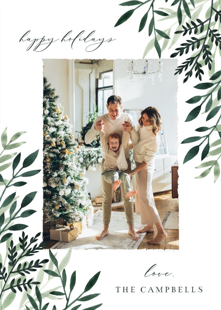 Christmas foliage - christmas card