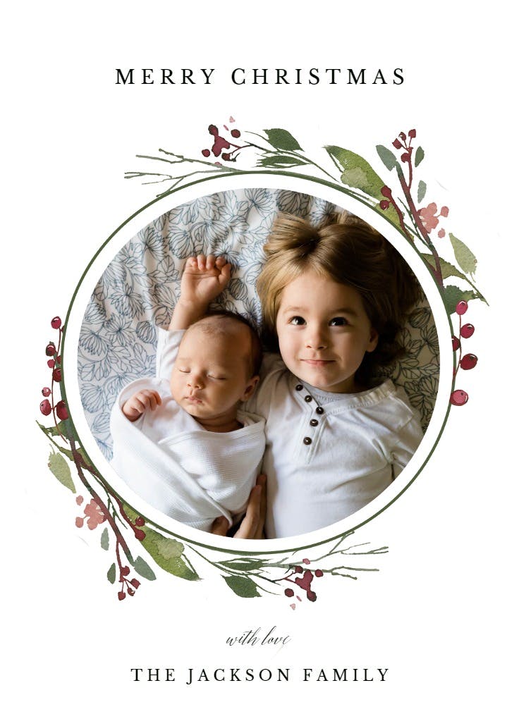 Circle wreath - christmas card