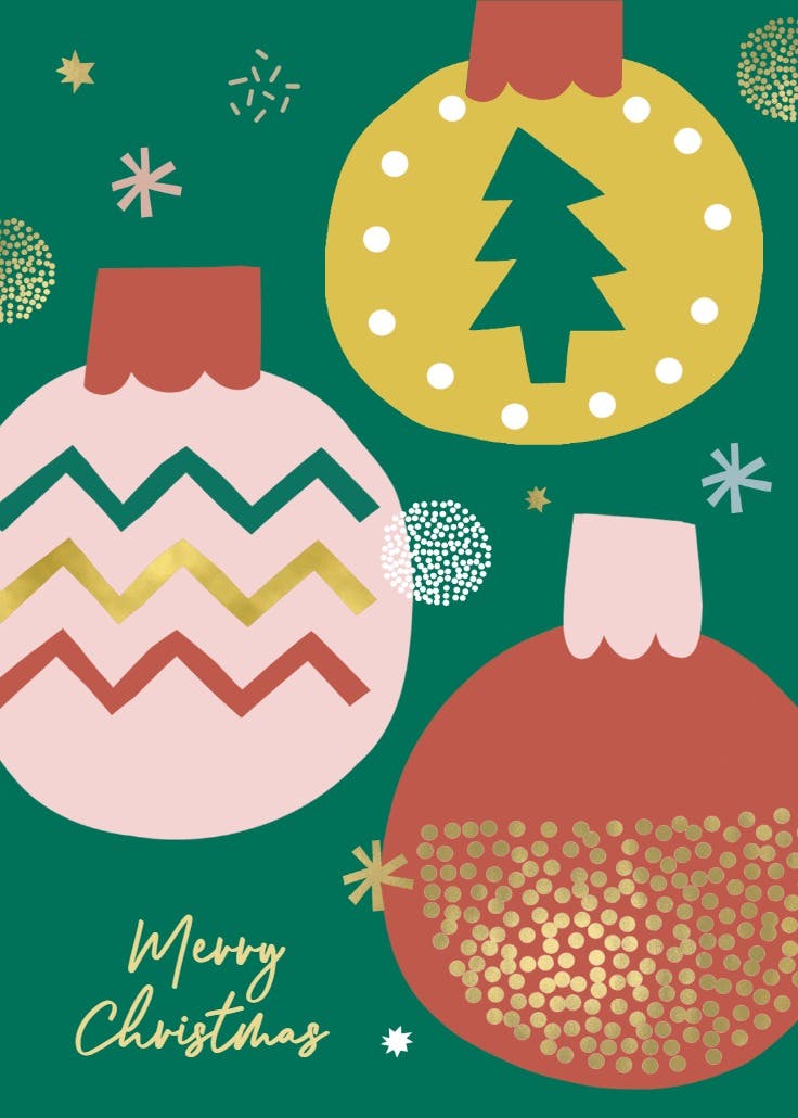 Simply christmas balls - christmas card
