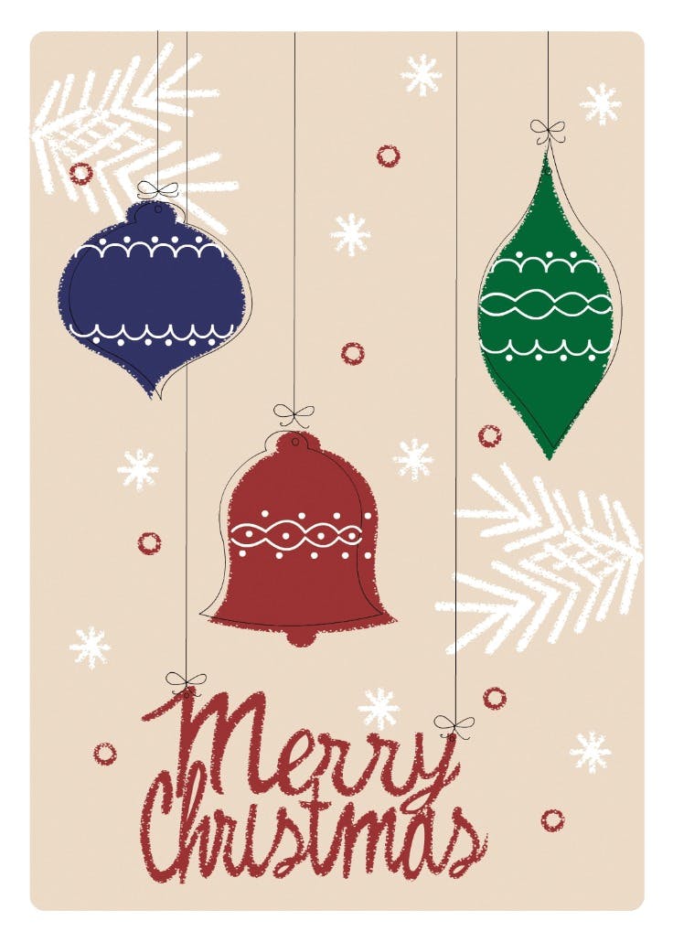 Splendid ornaments - tarjeta de navidad