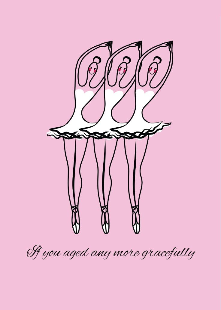 Aged any more gracefully - grandparents day card
