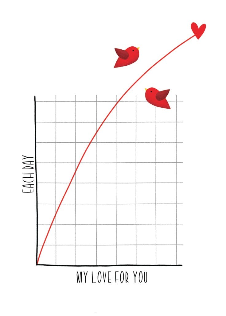Love graph - valentine's day card