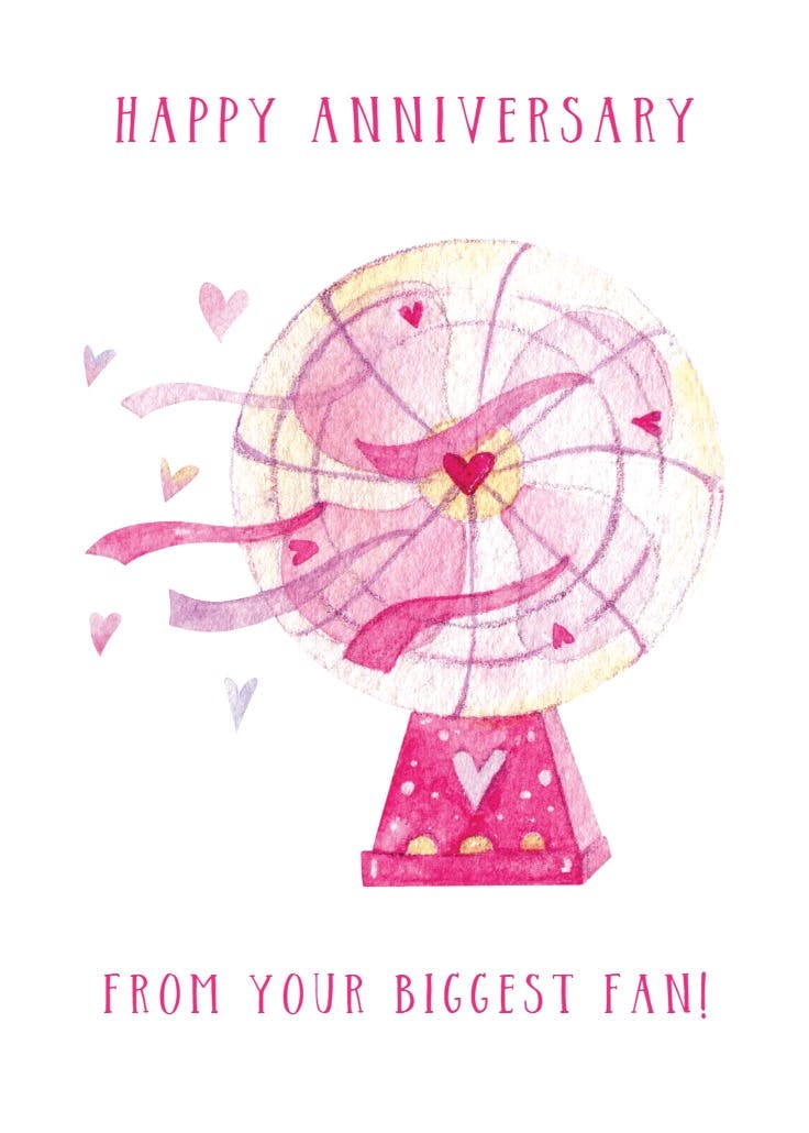 The biggest fan - love card