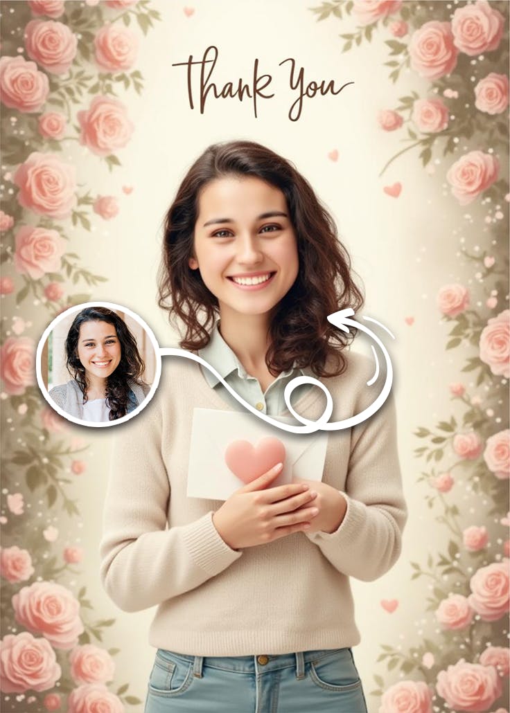Blooming gratitude - thank you card