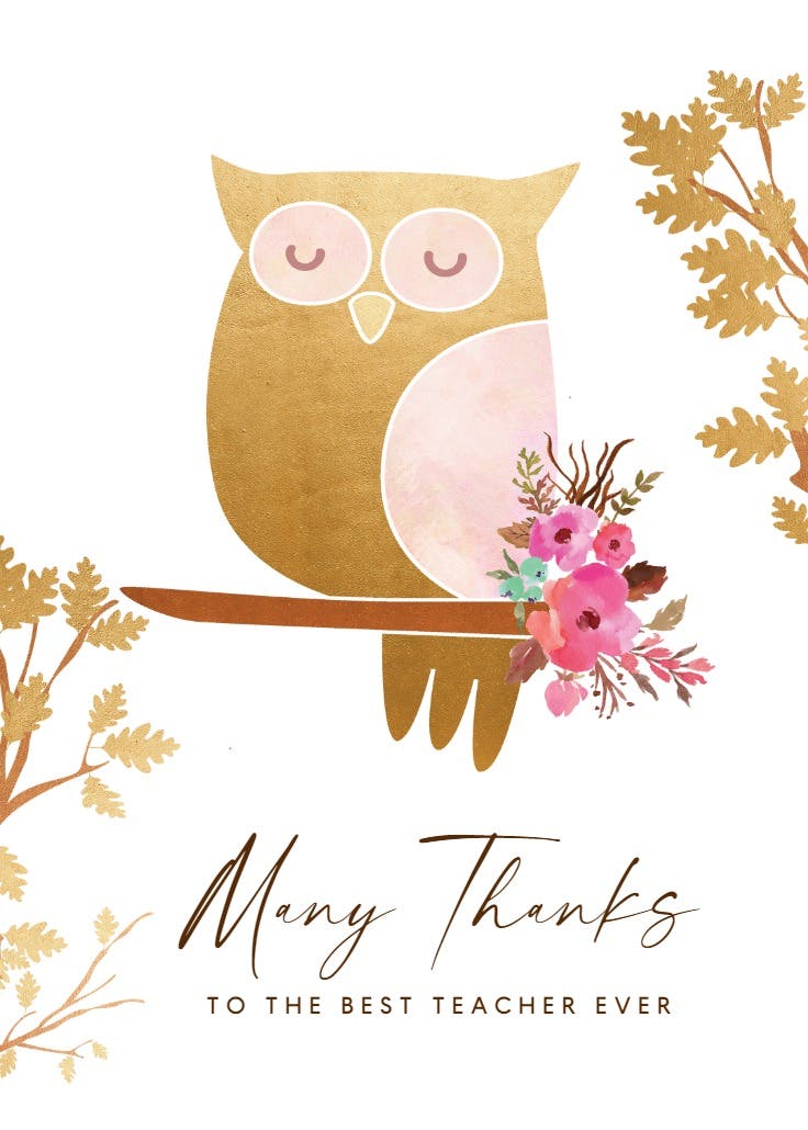 Fairy forest woodland - thank you card