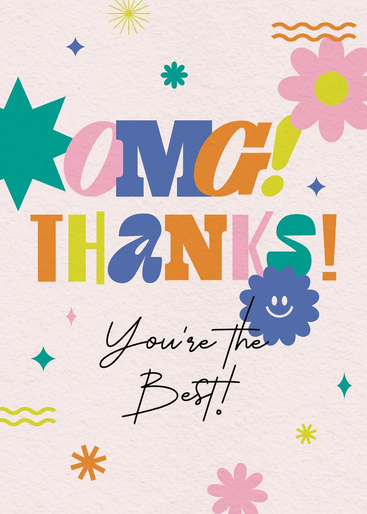 Fun & color - thank you card