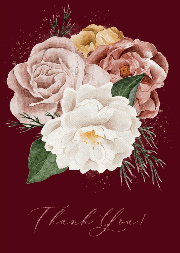 Nocturnal flowers - thank you card