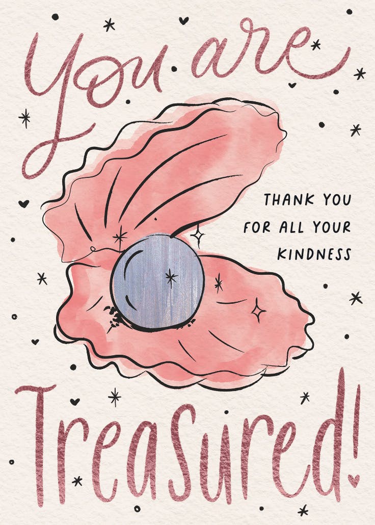 Real treasure - thank you card
