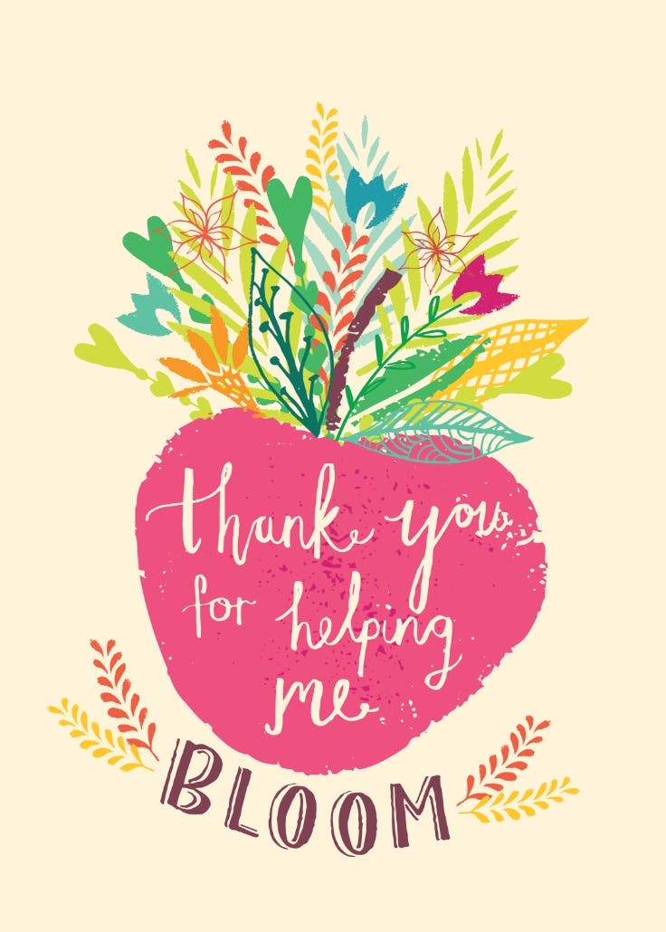 Thankful apple - thank you card