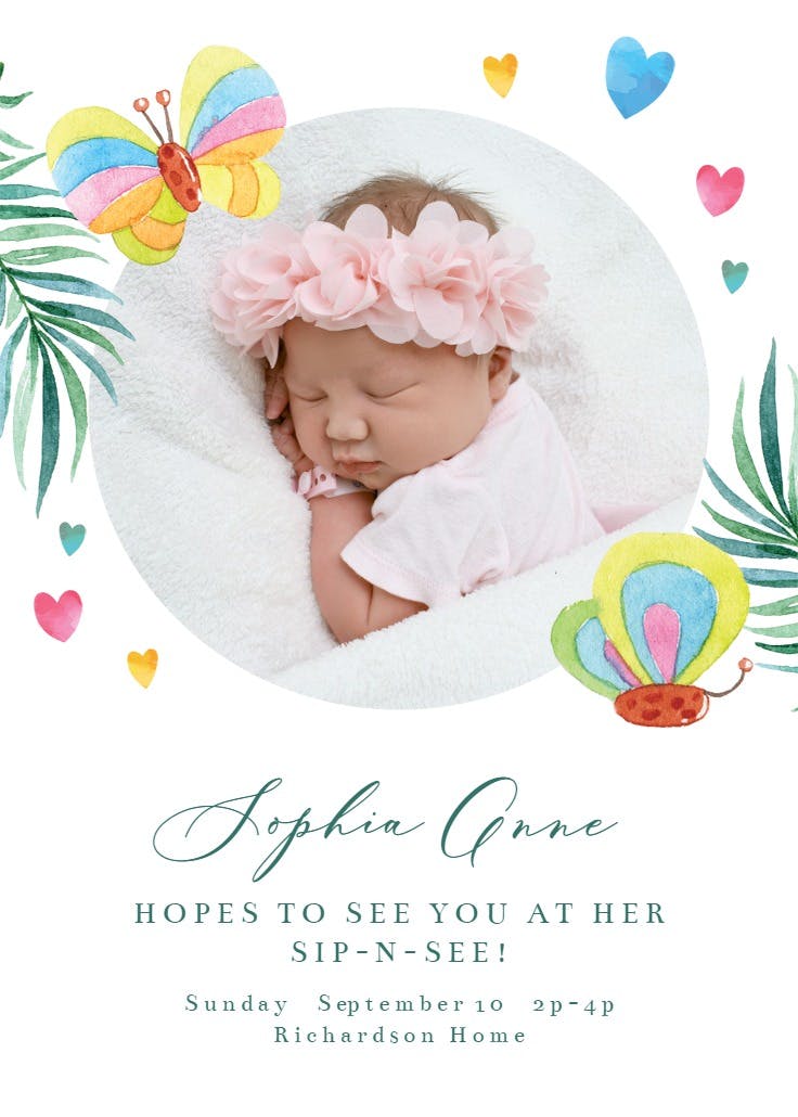 Little love - invitación de sip & see