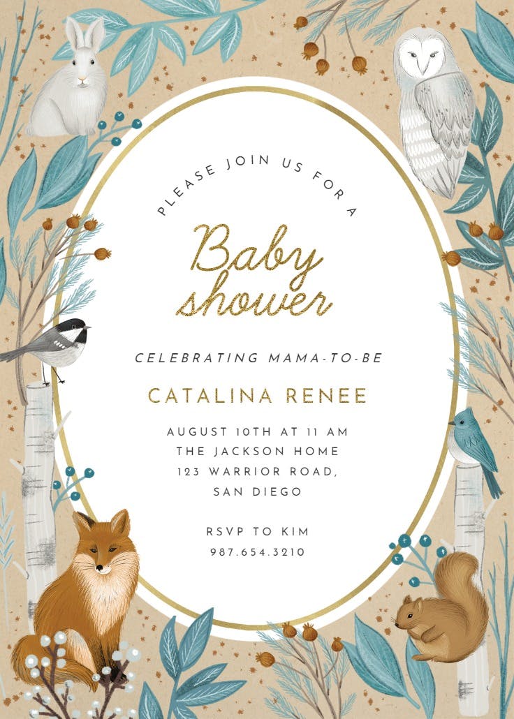 Winter frame - invitación de fiesta