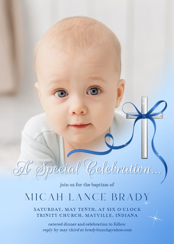 Baby special celebration - invitación de bautizo