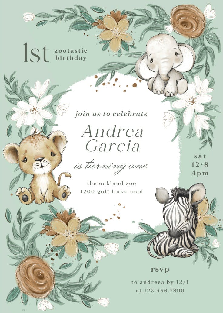 Cozy critters - invitación de fiesta