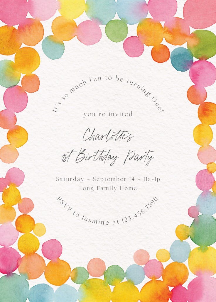 Sweet one - invitación de cumpleaños