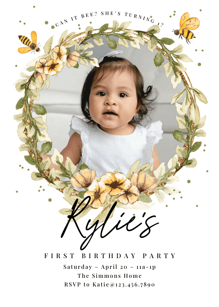 Sweet one - invitación de cumpleaños