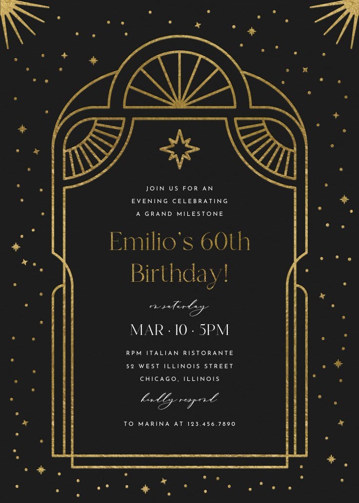 Ready to revel him - invitación de cumpleaños