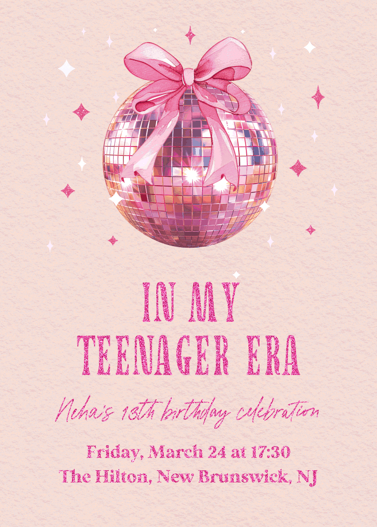 Shine on - invitación de cumpleaños