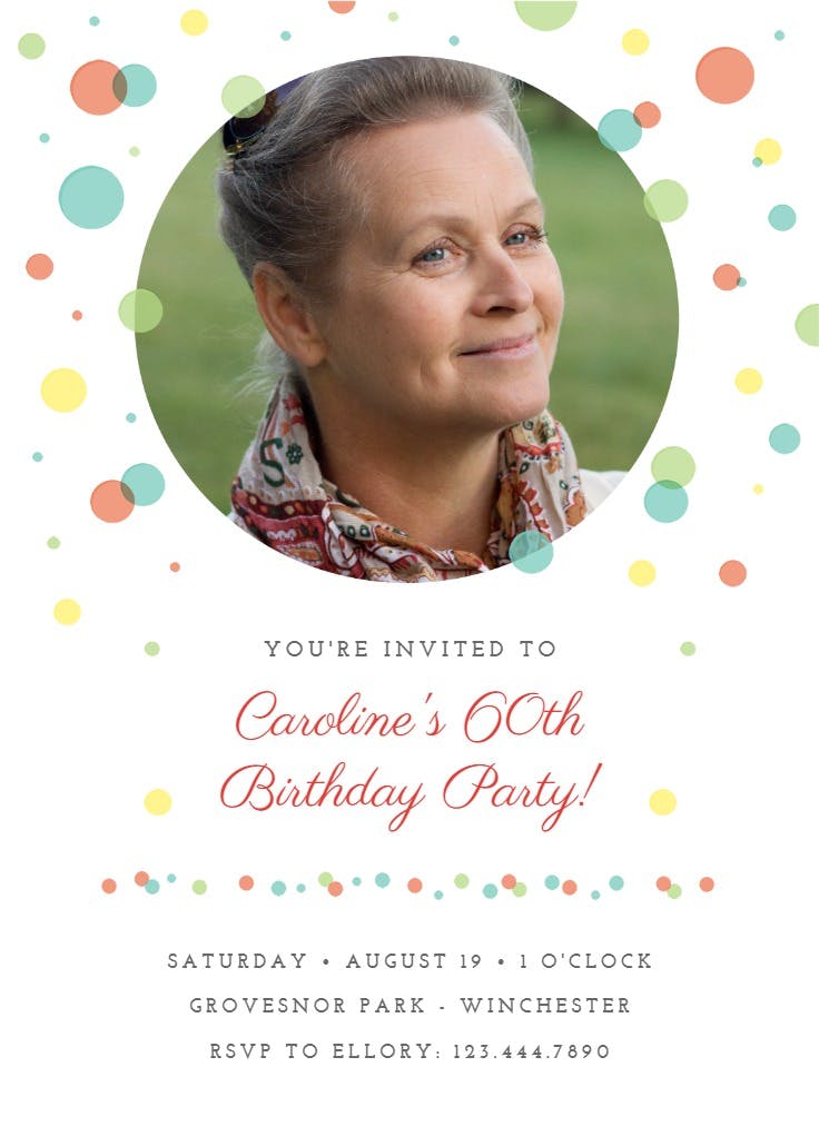 Sweet circles - invitación de cumpleaños