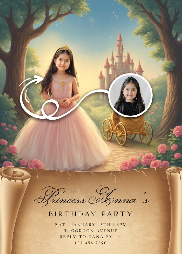 A royal celebration - birthday invitation