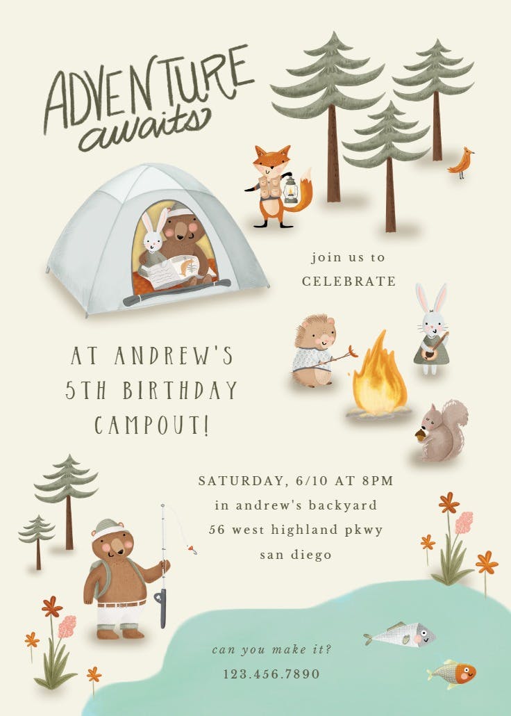Adventure time - invitación de fiesta
