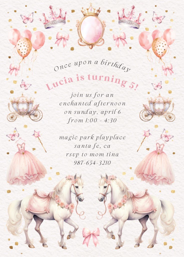 Blush and mauve - invitación de cumpleaños