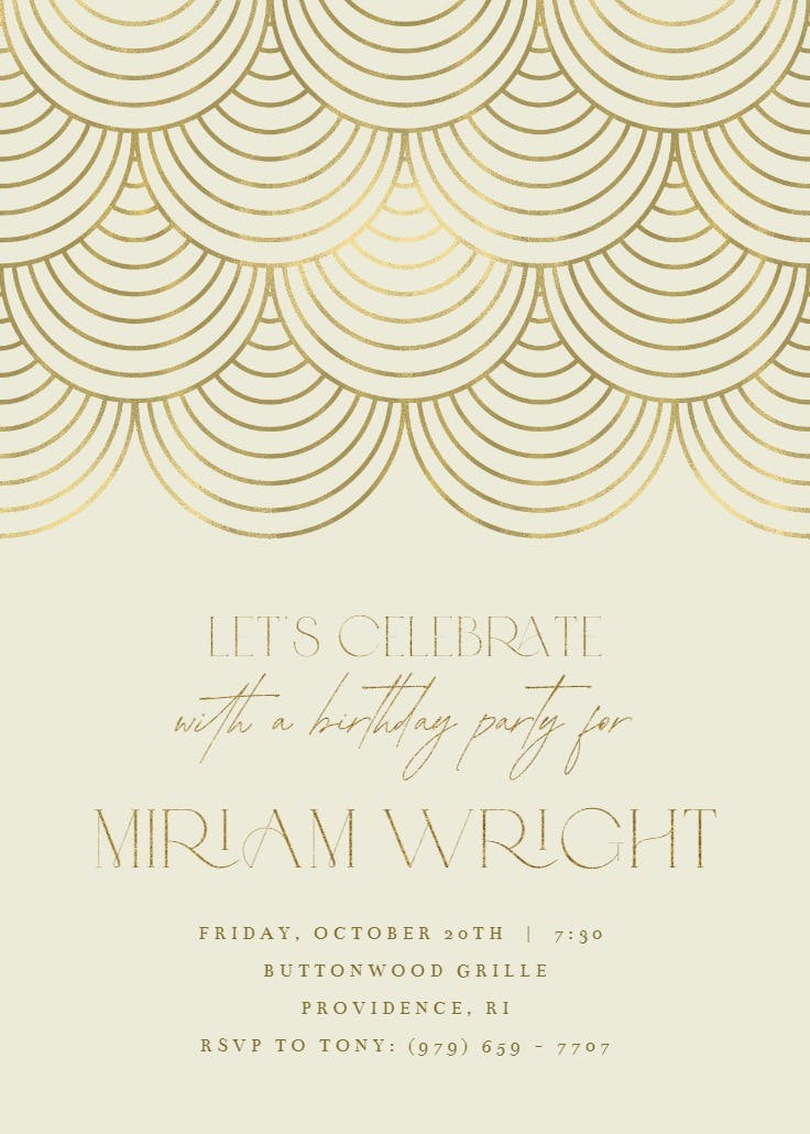 Celebration style - birthday invitation