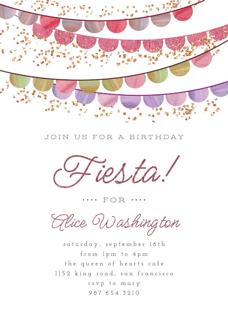 Fiesta flags - invitación de fiesta