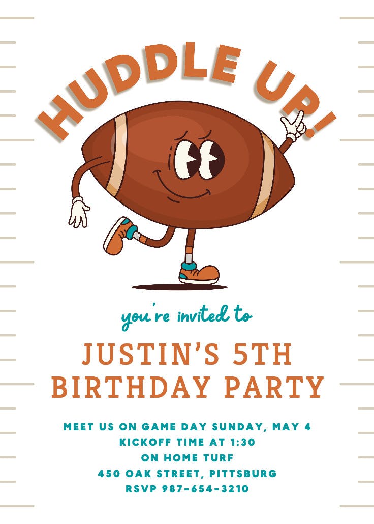 Footbal frenzy - invitación de fiesta