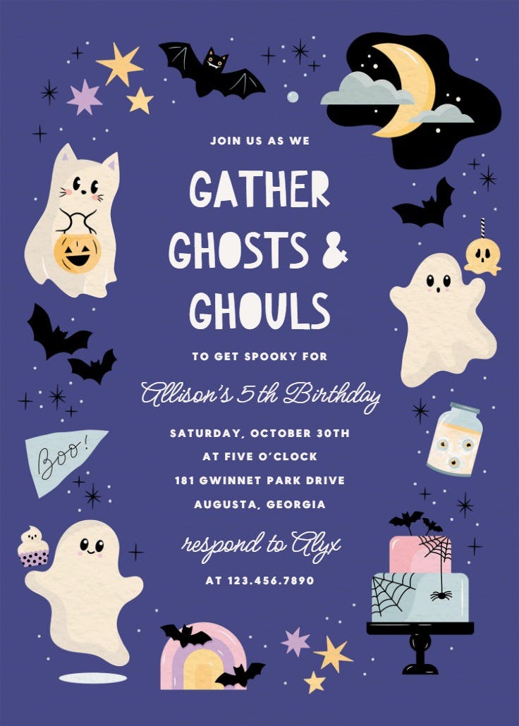 Ghouls party - invitación de fiesta