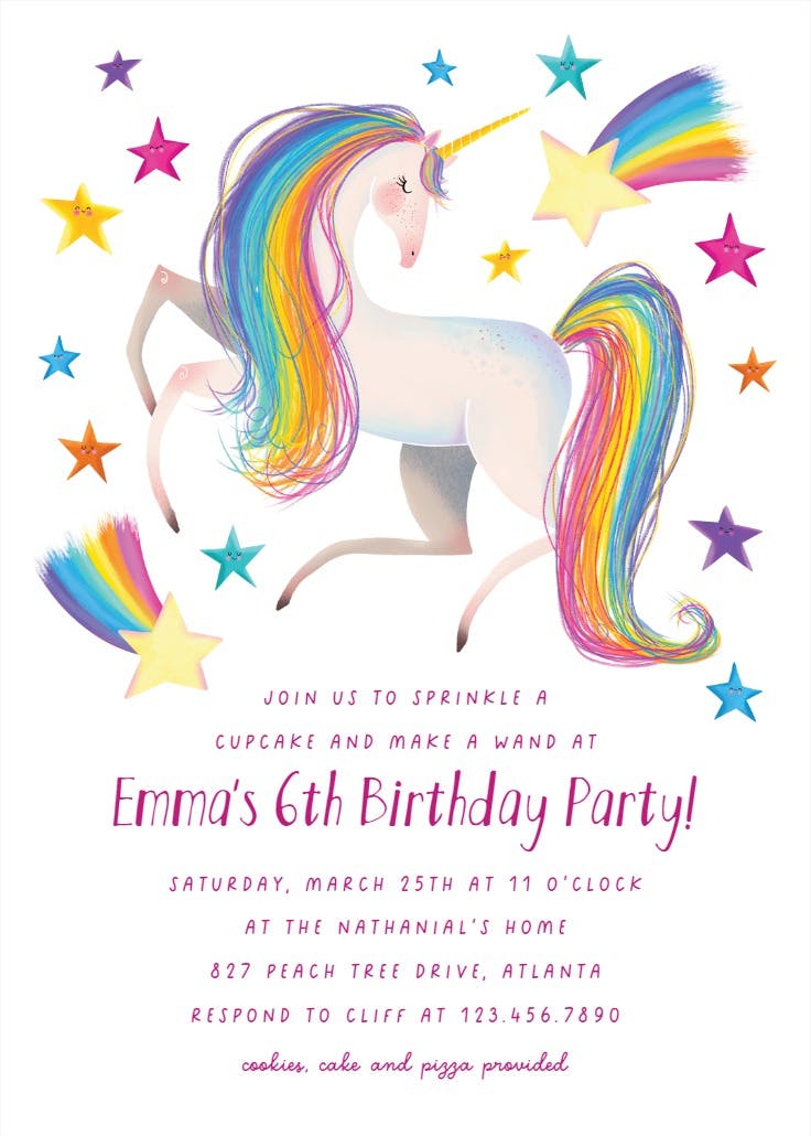 Mane colors - invitación de fiesta