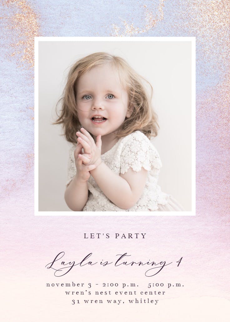 Ombre - invitación de fiesta