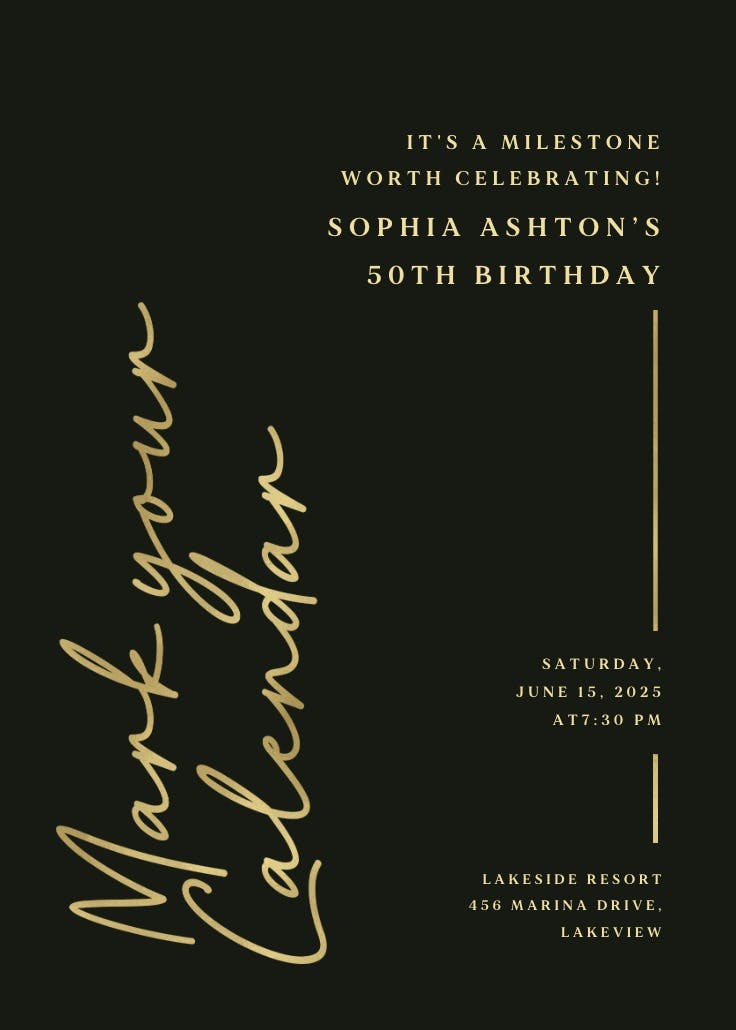 Simple script - birthday invitation