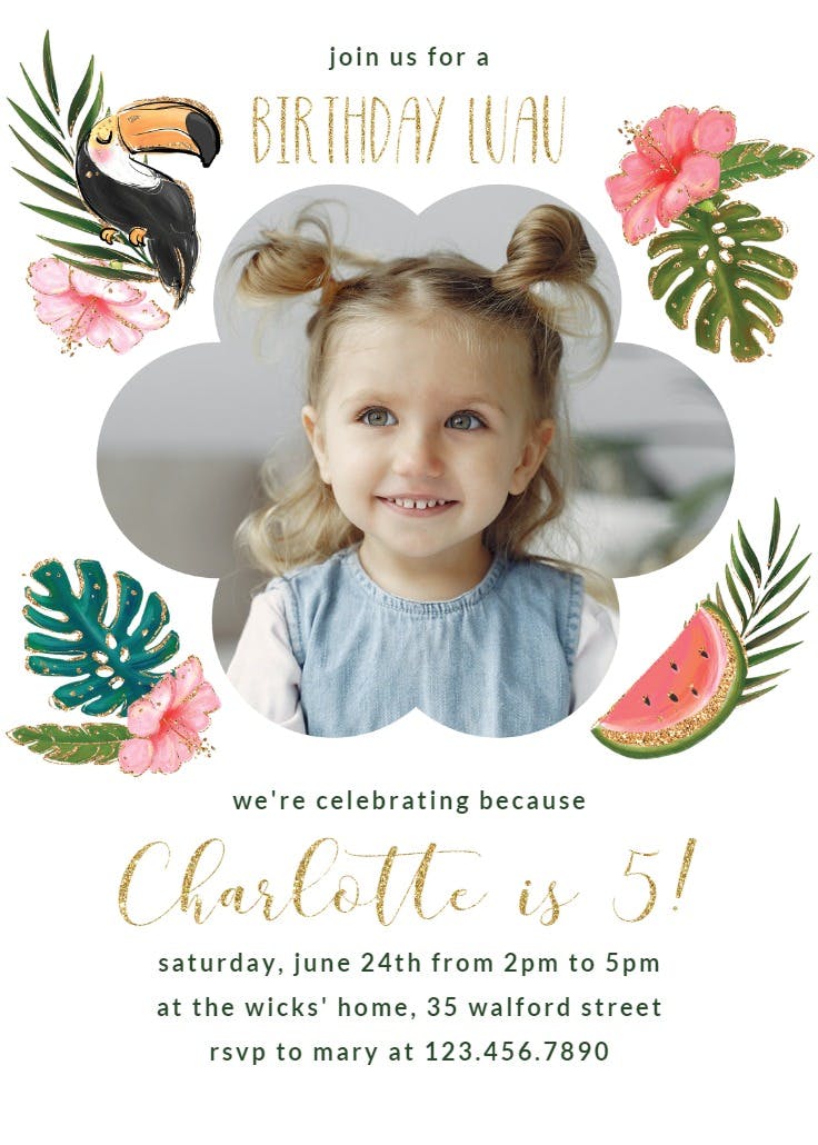 Tropical - invitación de fiesta