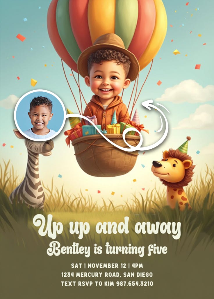 Up & roaring - party invitation