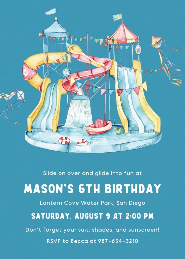 Water fun - invitación de fiesta