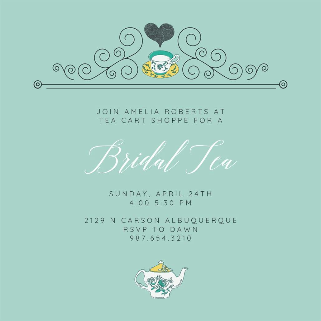 A loving cup of tea - invitación de fiesta